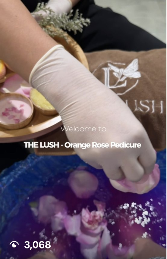 Instagram reel from The Lush Nail & Head Spa, Ottawa